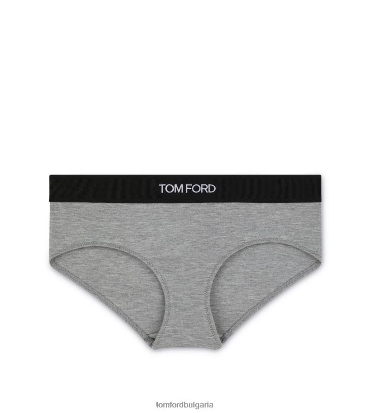 Жени облекло типични къси панталони за момче сив меланж TOM FORD B880D1383