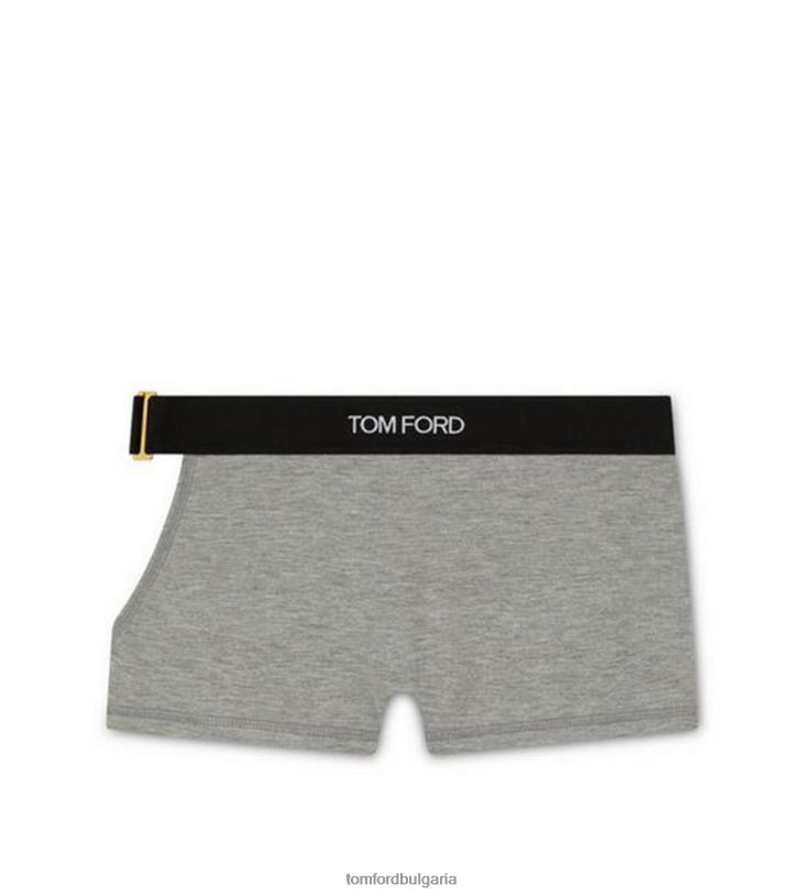 Жени облекло типични боксерки с модални изрезки сив меланж TOM FORD B880D1391