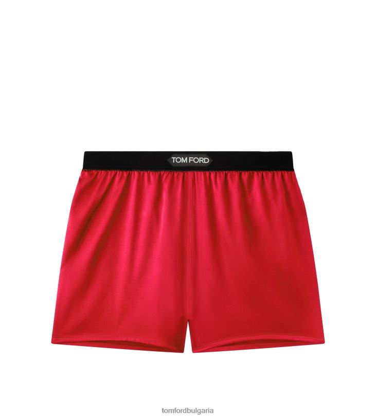 Жени облекло еластични копринени сатенени боксерки волска кръв червено TOM FORD B880D1395