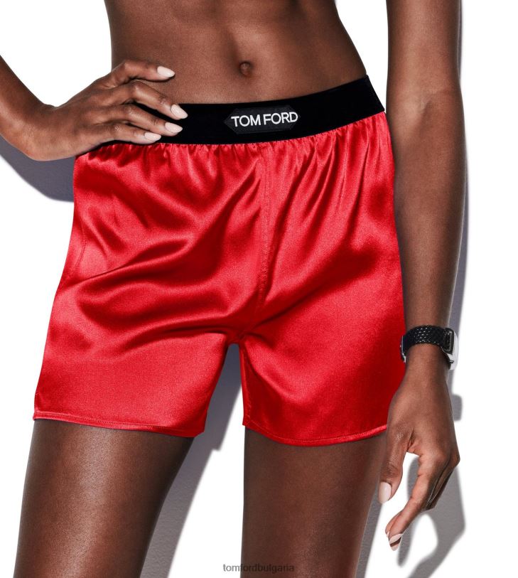 Жени облекло еластични копринени сатенени боксерки волска кръв червено TOM FORD B880D1395