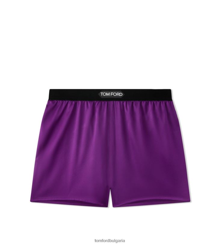 Жени облекло еластични копринени сатенени боксерки аметист TOM FORD B880D1399