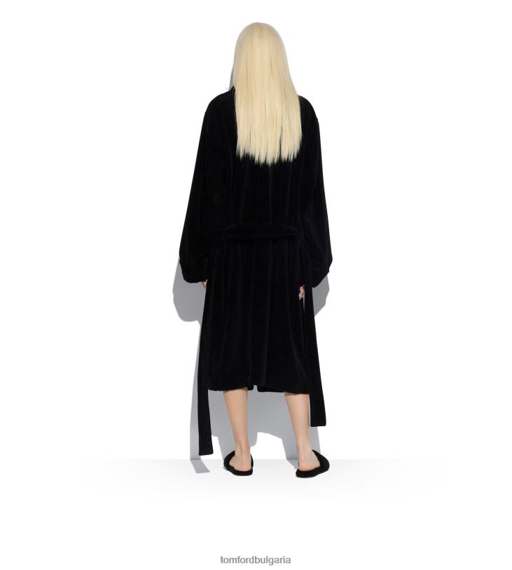 Жени облекло хавлиена памучна роба черен TOM FORD B880D1414