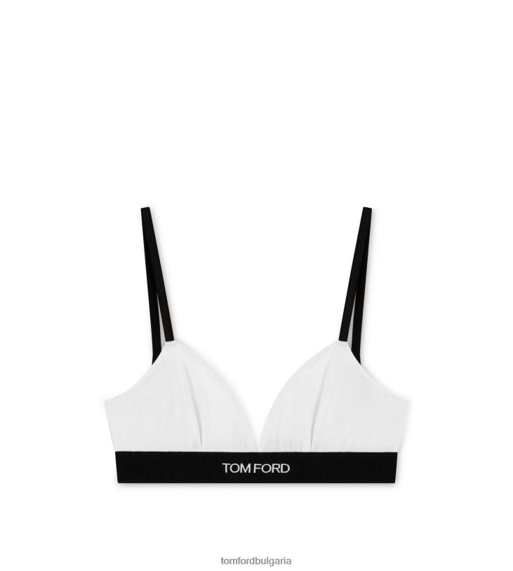 Жени облекло модален сутиен с подпис бяло TOM FORD B880D1362