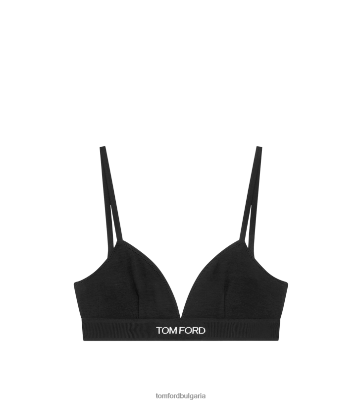 Жени облекло модален сутиен с подпис черен TOM FORD B880D1365