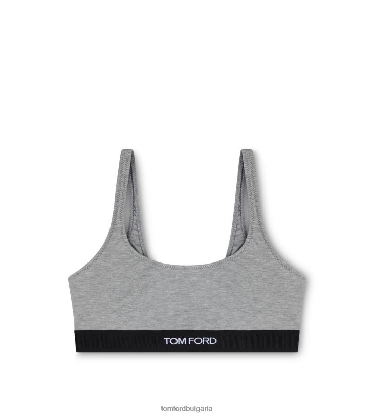 Жени облекло бралет с модален подпис сив меланж TOM FORD B880D1369