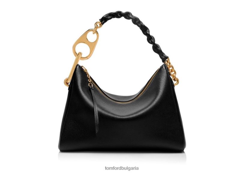 Жени аксесоар зърнеста кожа Carine голям скитник черен TOM FORD B880D1496