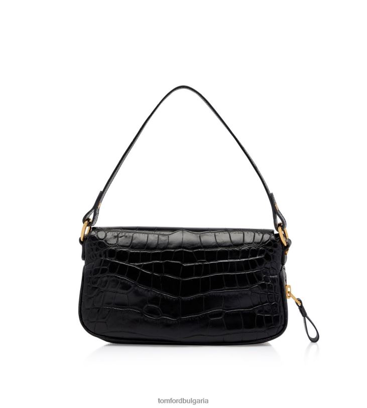 Жени аксесоар щампована кожена чанта Jennifer през рамо черен TOM FORD B880D1476