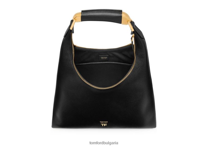 Жени аксесоар зърнеста кожа бианка голям скитник черен TOM FORD B880D1504