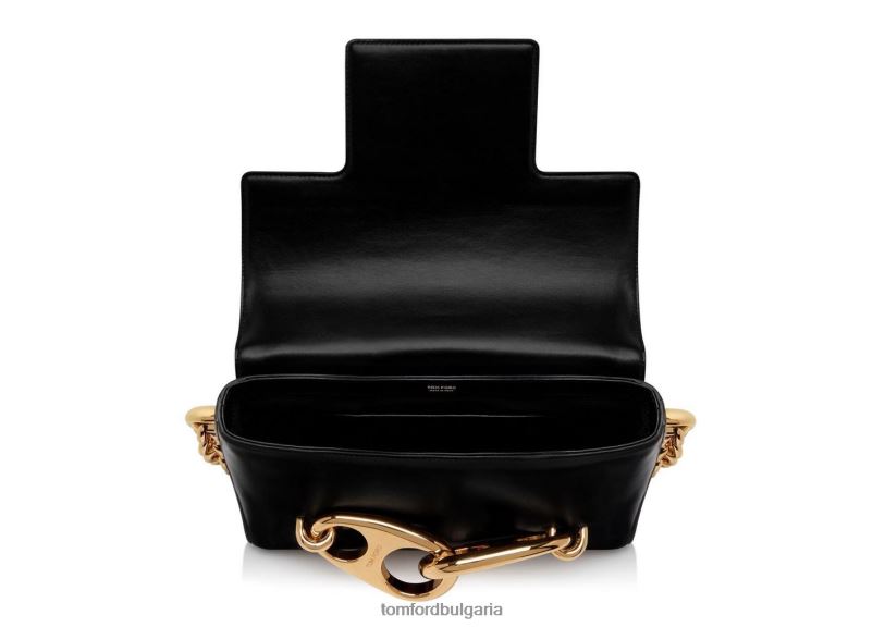 Жени аксесоар средна кожена чанта за през рамо черен TOM FORD B880D1506