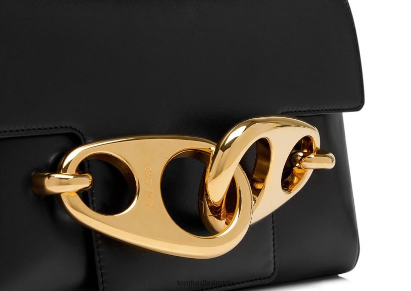 Жени аксесоар средна кожена чанта за през рамо черен TOM FORD B880D1506