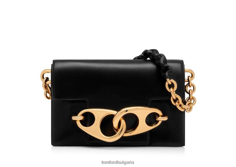 Жени аксесоар средна кожена чанта за през рамо черен TOM FORD B880D1506