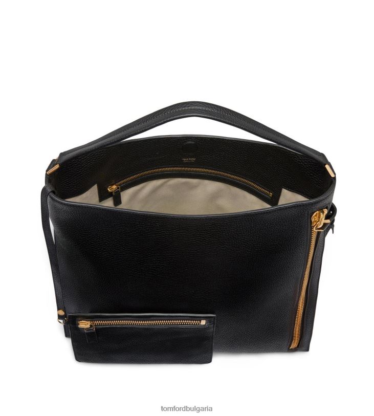 Жени аксесоар зърнеста кожа alix голям скитник черен TOM FORD B880D1481