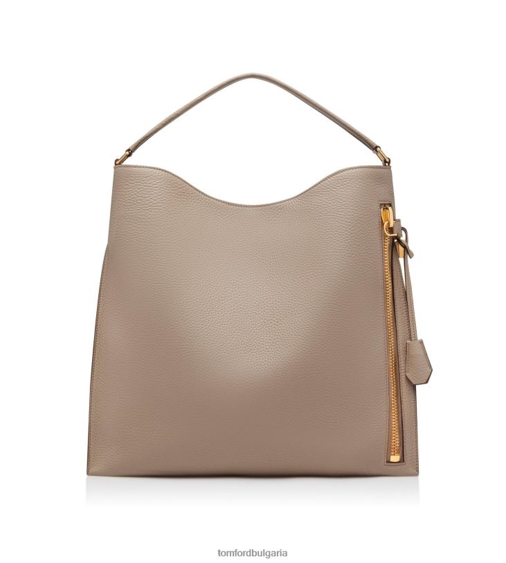 Жени аксесоар зърнеста кожа alix голям скитник копринено кафяво TOM FORD B880D1483