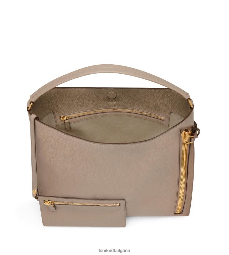 Жени аксесоар зърнеста кожа alix голям скитник копринено кафяво TOM FORD B880D1483