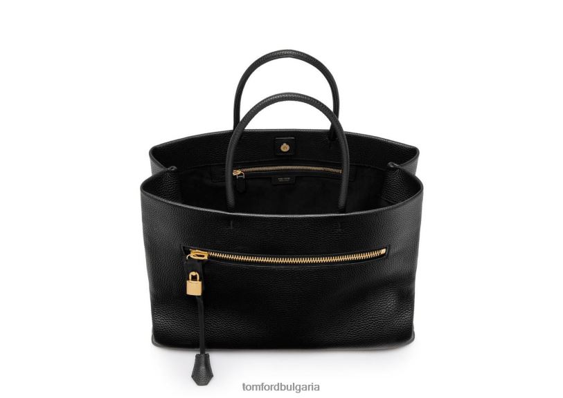 Жени аксесоар Голяма чантичка от зърнеста кожа alix e/w черен TOM FORD B880D1511