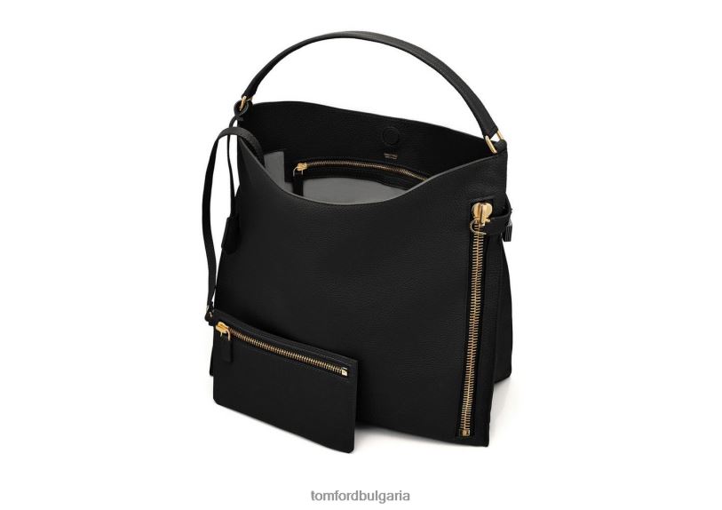 Жени аксесоар зърнеста кожа малък alix hobo черен TOM FORD B880D1478