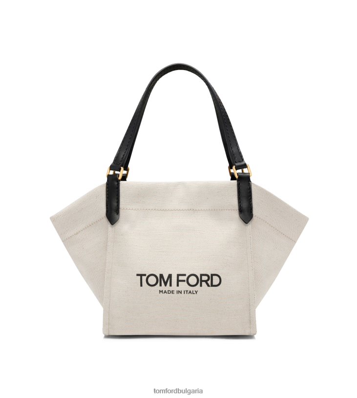 Жени аксесоар памучно платно и гладка кожа amalfi средна чантичка въже черно TOM FORD B880D1510