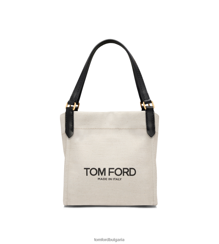 Жени аксесоар памучно платно и гладка кожа amalfi средна чантичка въже черно TOM FORD B880D1510