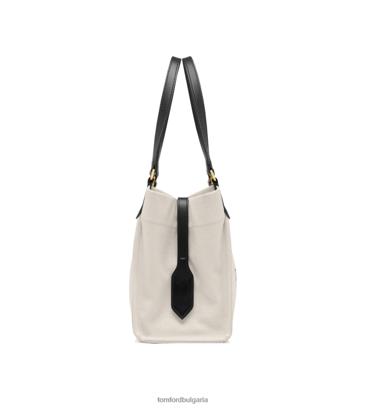 Жени аксесоар памучно платно и гладка кожа amalfi средна чантичка въже черно TOM FORD B880D1510