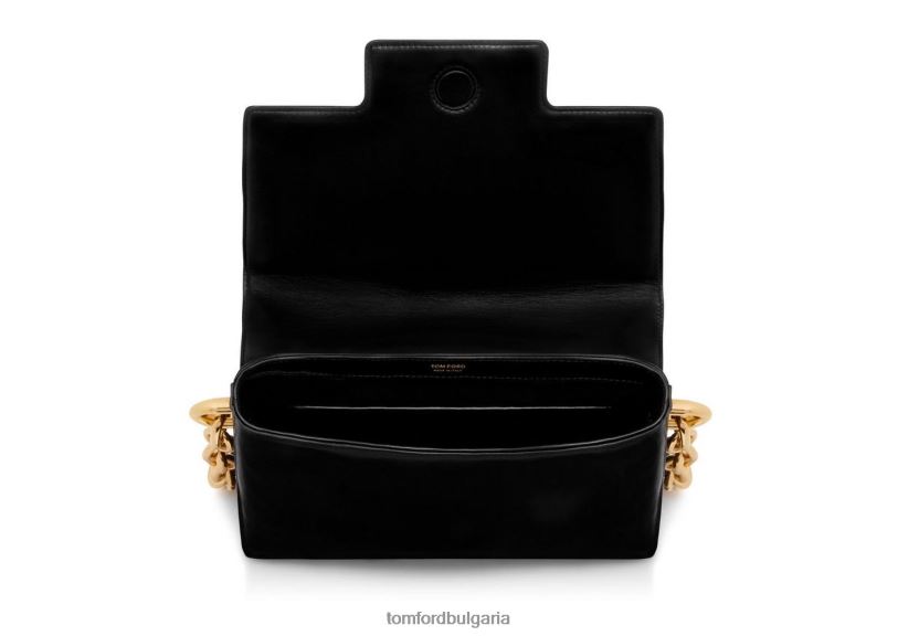 Жени аксесоар ватирана кожена t средна чанта през рамо черен TOM FORD B880D1493