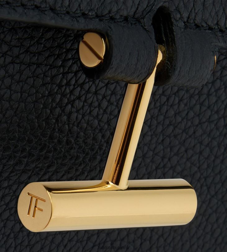 Жени аксесоар мини чанта от зърнеста кожа тара на презрамка черен TOM FORD B880D1443