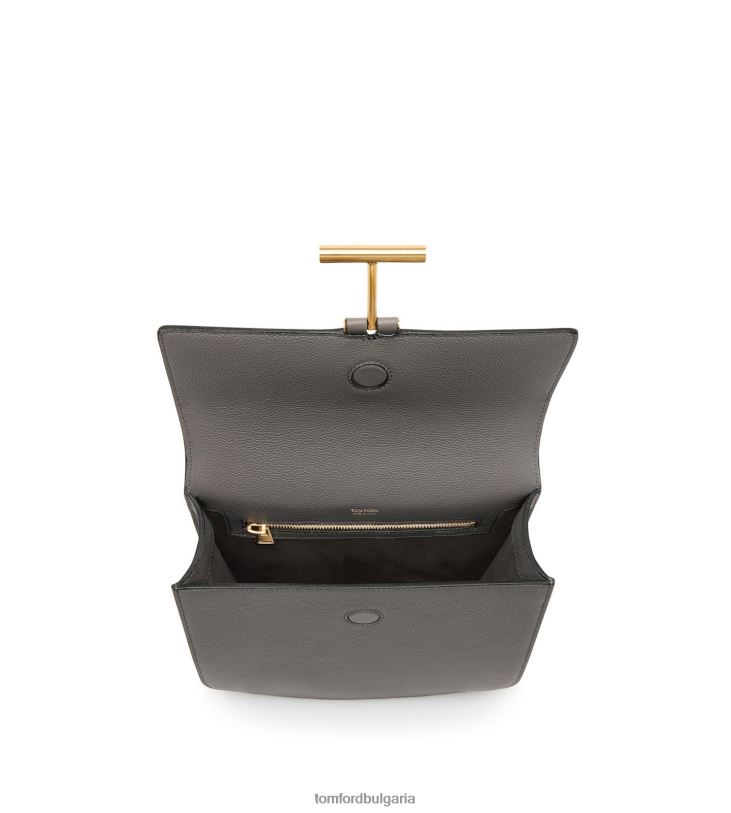 Жени аксесоар зърнеста кожа тара средно кръстосано тяло графит TOM FORD B880D1450