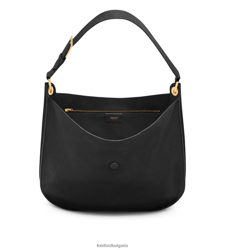 Жени аксесоар зърнеста кожа тара голям кръст черен TOM FORD B880D1463