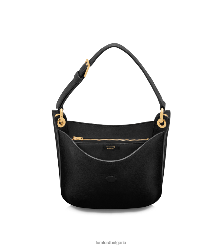 Жени аксесоар зърнеста кожа тара малко кръстосано тяло черен TOM FORD B880D1467