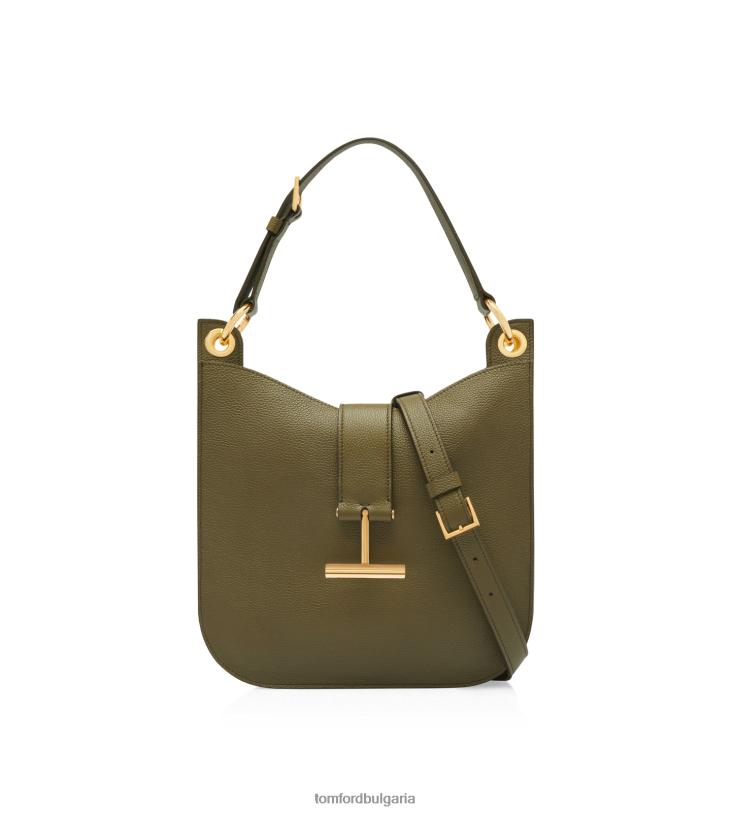 Жени аксесоар зърнеста кожа тара малко кръстосано тяло маслина TOM FORD B880D1469