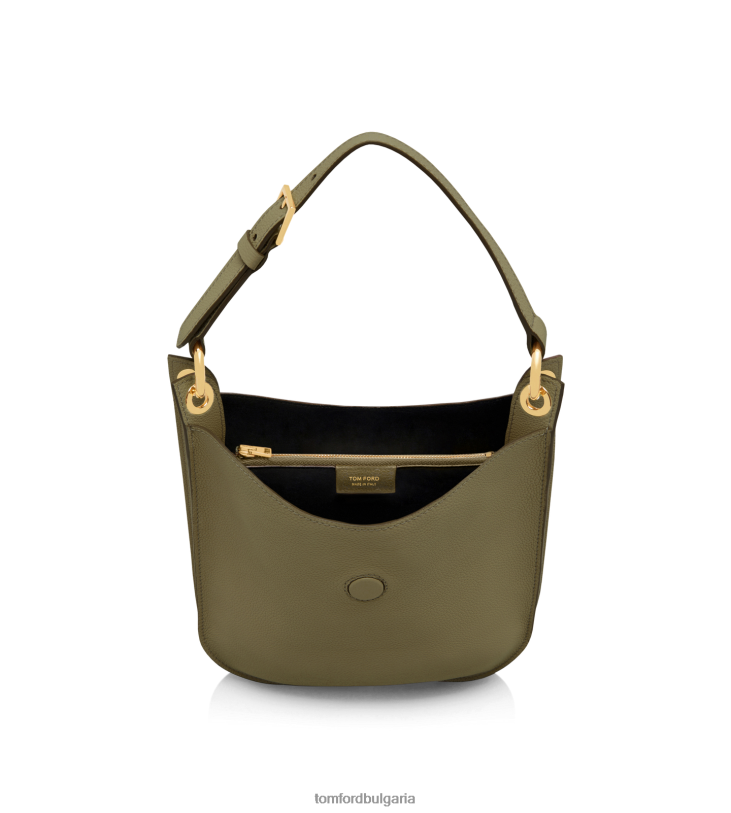 Жени аксесоар зърнеста кожа тара малко кръстосано тяло маслина TOM FORD B880D1469