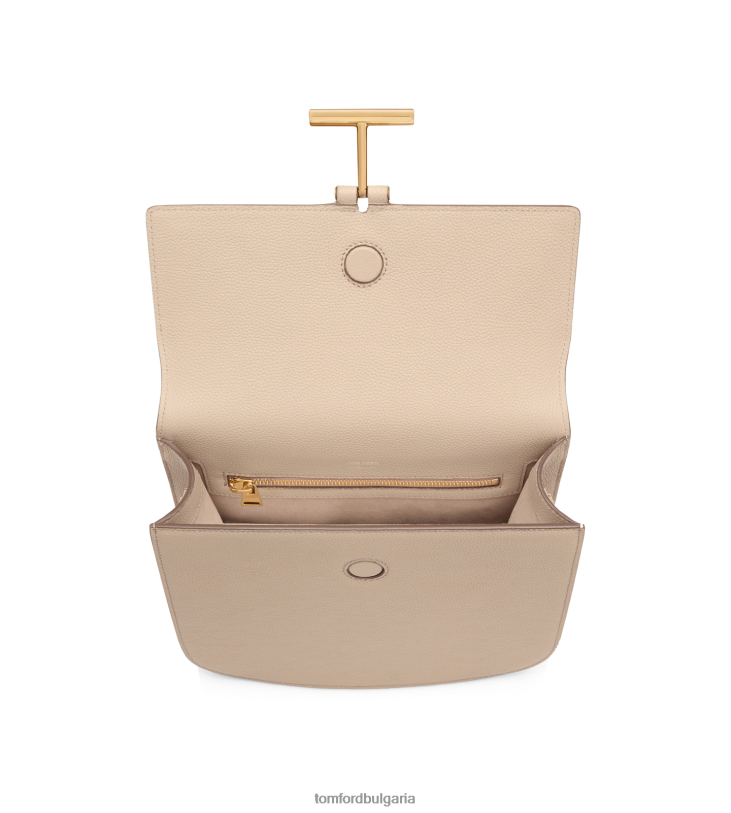 Жени аксесоар зърнеста кожа тара средно кръстосано тяло копринено кафяво TOM FORD B880D1472