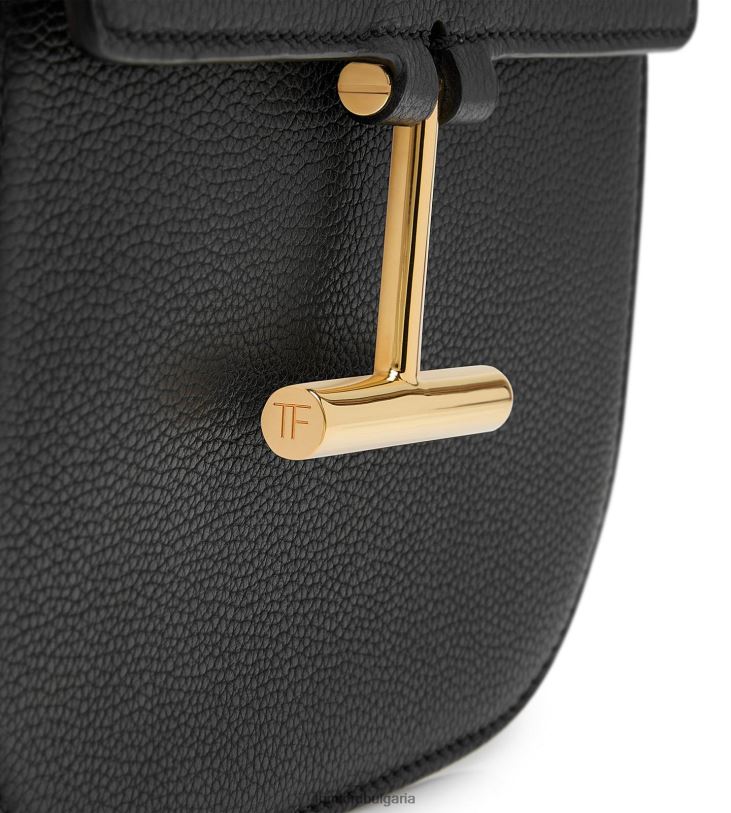 Жени аксесоар зърнеста кожа тара мини crossbody черен TOM FORD B880D1444
