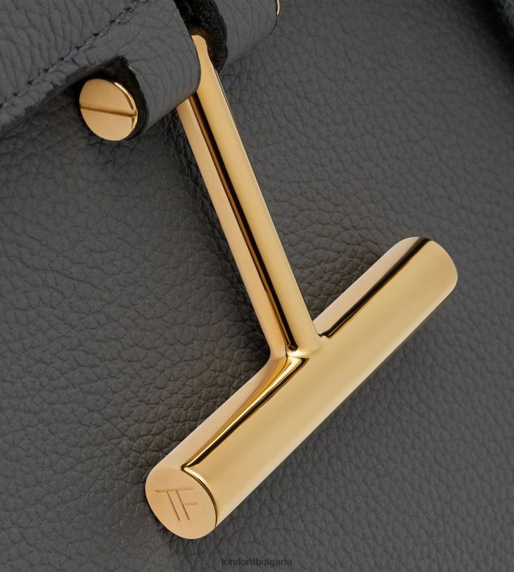 Жени аксесоар зърнеста кожа тара мини crossbody графит TOM FORD B880D1446