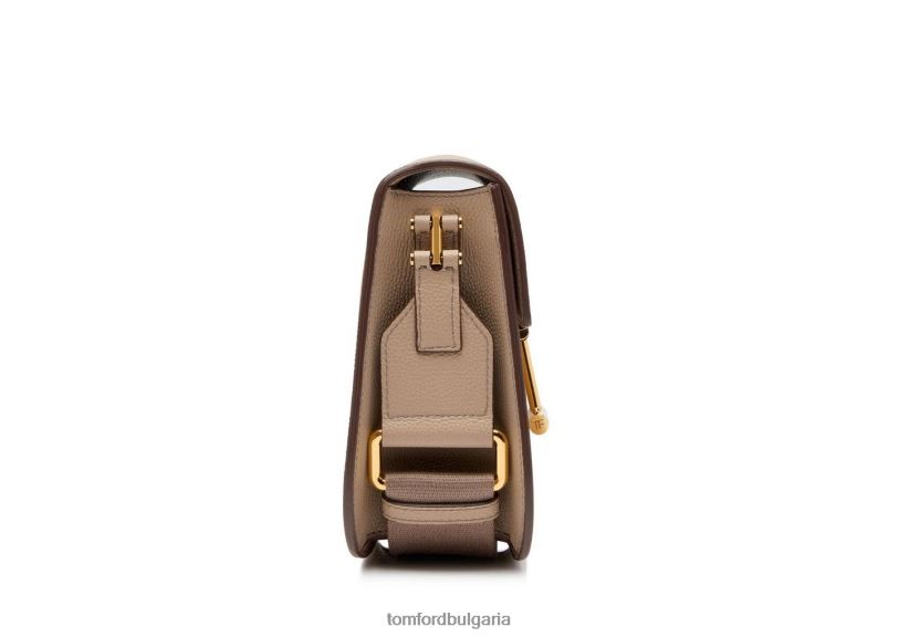 Жени аксесоар зърнеста кожа тара мини crossbody копринено кафяво TOM FORD B880D1447