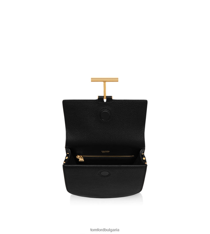Жени аксесоар зърнеста кожа тара мини crossbody черен TOM FORD B880D1459