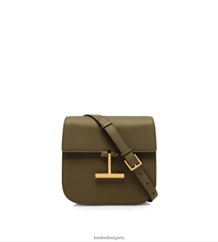 Жени аксесоар зърнеста кожа тара мини crossbody маслина TOM FORD B880D1462