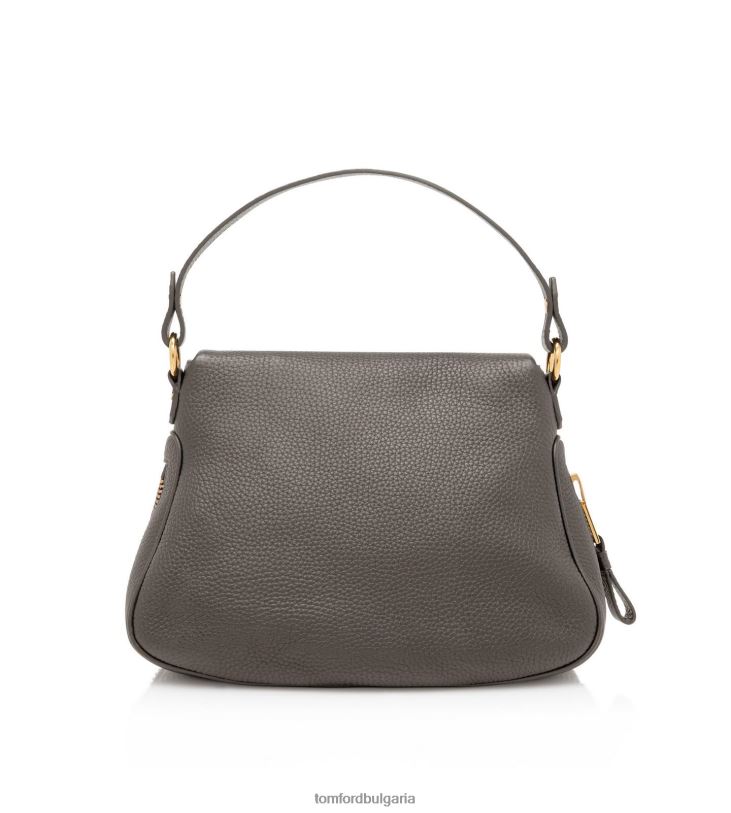 Жени аксесоар средно голяма чанта с двойна презрамка от зърнеста кожа jennifer графит TOM FORD B880D1455