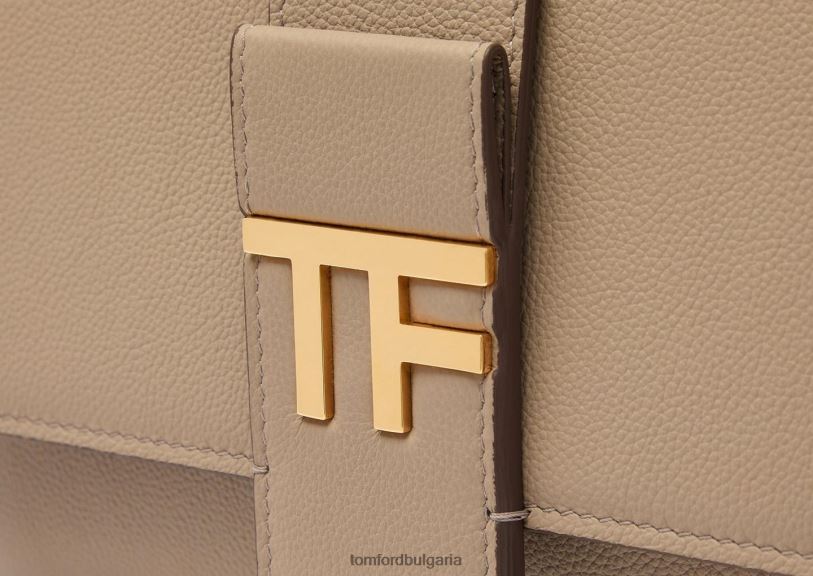 Жени аксесоар чанта през рамо от зърнеста кожа tf верига копринено кафяво TOM FORD B880D1441