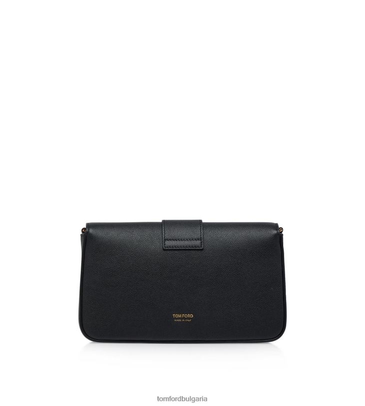 Жени аксесоар чанта през рамо от зърнеста кожа tf верига черен TOM FORD B880D1442