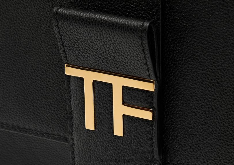 Жени аксесоар чанта през рамо от зърнеста кожа tf верига черен TOM FORD B880D1442