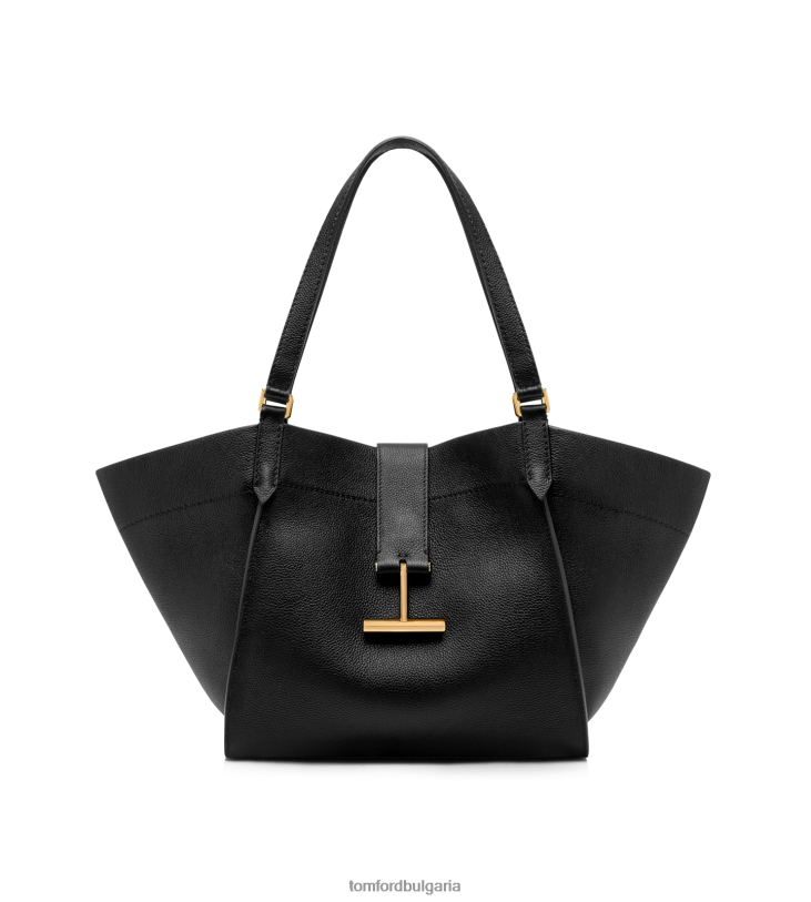 Жени аксесоар средна чантичка от зърнеста кожа тара черен TOM FORD B880D1518