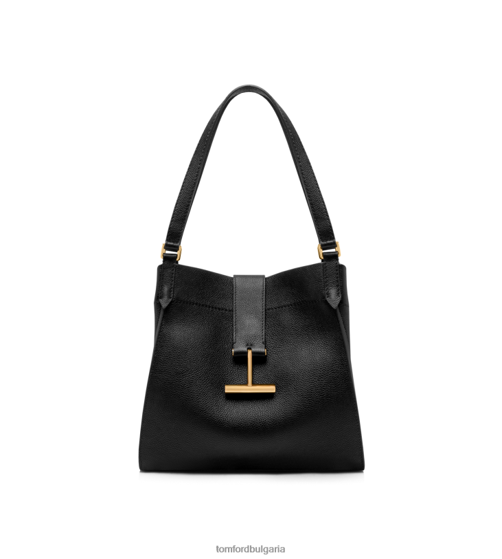 Жени аксесоар средна чантичка от зърнеста кожа тара черен TOM FORD B880D1518