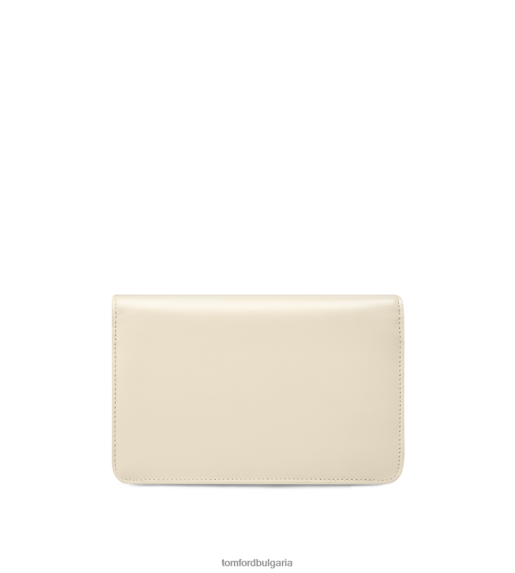 Жени аксесоар малка кожена чанта Whitney с ефект палмелато сметана TOM FORD B880D1436