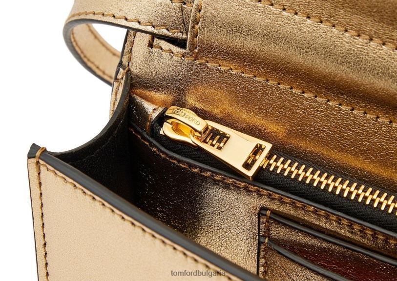 Жени аксесоар мини чанта tf от текстурирана ламинирана кожа злато TOM FORD B880D1419