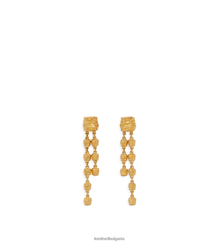 Жени аксесоар месингови лунни обеци ретро злато TOM FORD B880D1543
