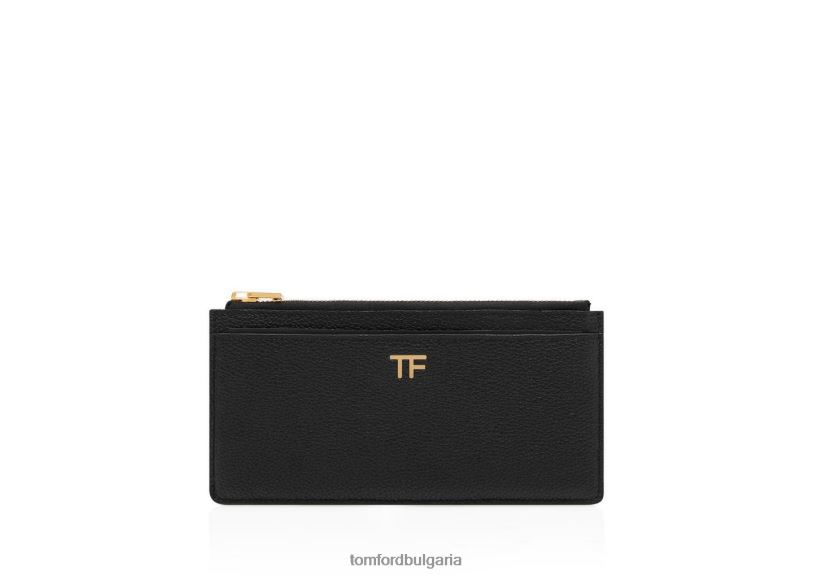 Жени аксесоар многофункционален кожен портфейл черен TOM FORD B880D1522