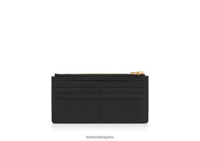 Жени аксесоар многофункционален кожен портфейл черен TOM FORD B880D1522