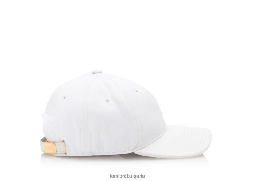 Жени аксесоар памучна платнена tf бейзболна шапка бяло TOM FORD B880D1555
