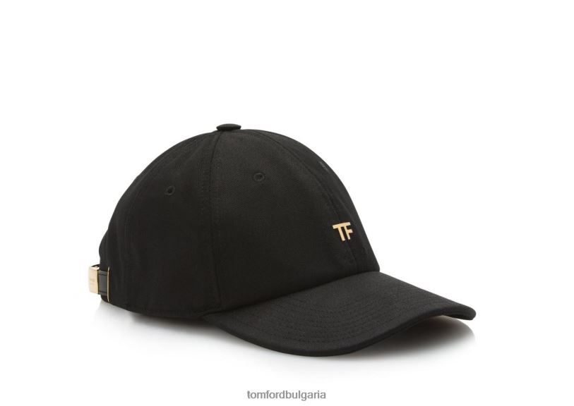 Жени аксесоар памучна платнена tf бейзболна шапка черен TOM FORD B880D1556