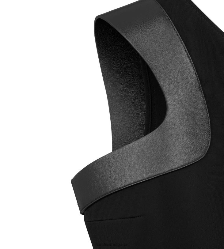 Жени облекло вечерна рокля с едно рамо черен TOM FORD B880D1053